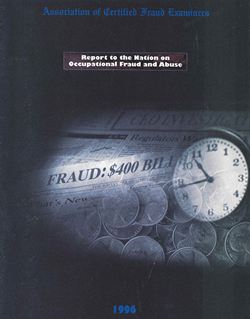Cover of Report to the Nations 1996 with clock and coins