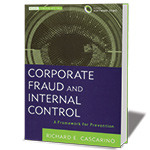 Green book cover with large eye above the title Corporate Fraud and Internal Control 
