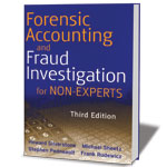 Book cover displaying the title Forensic Accounting and Fraud Investigation for non-experts