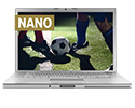 Laptop screen with the word Nano