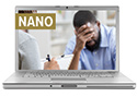 Laptop screen with the word Nano