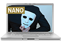 computer screen with nano and mask