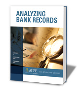 Cover of the Analyzing Bank Records Workbook