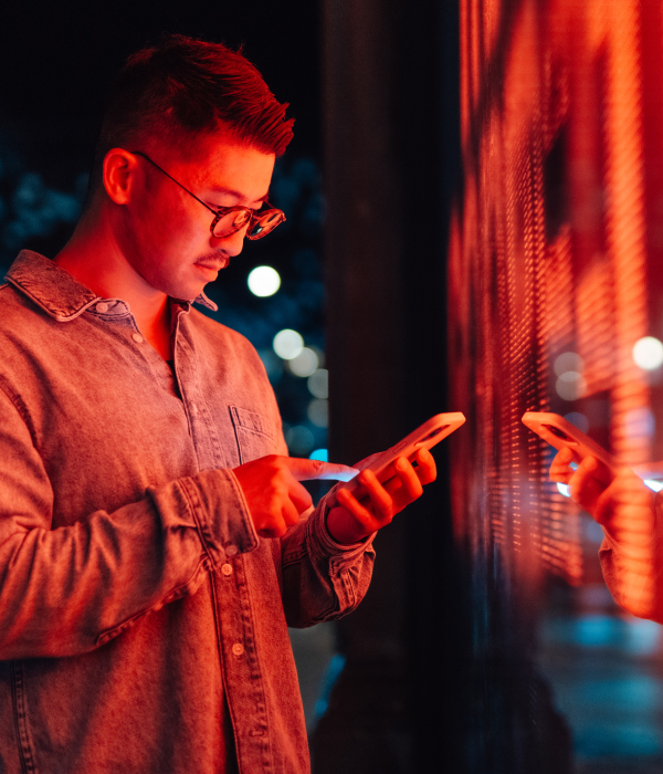 Research findings man on phone