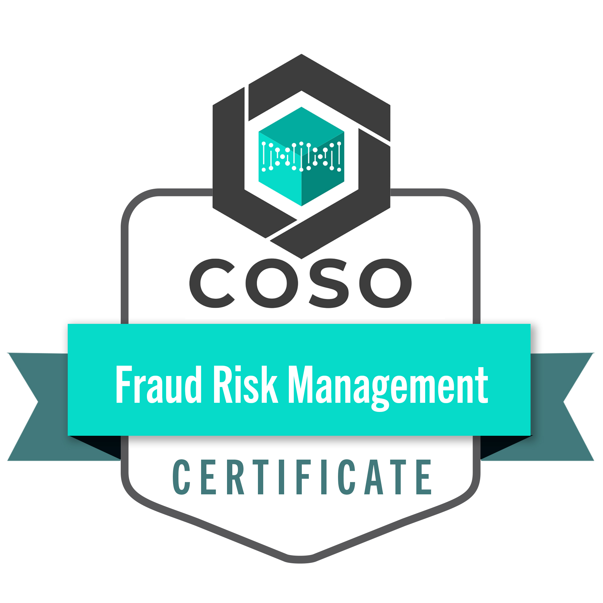 Image of digital badge for COSO Fraud Risk Management Certificate Program
